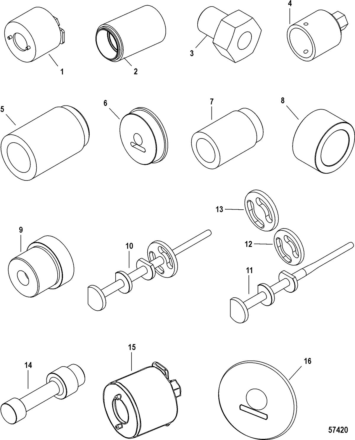 RACE STERNDRIVE M8 DRIVE AND M SERIES TRANSOM Tool List