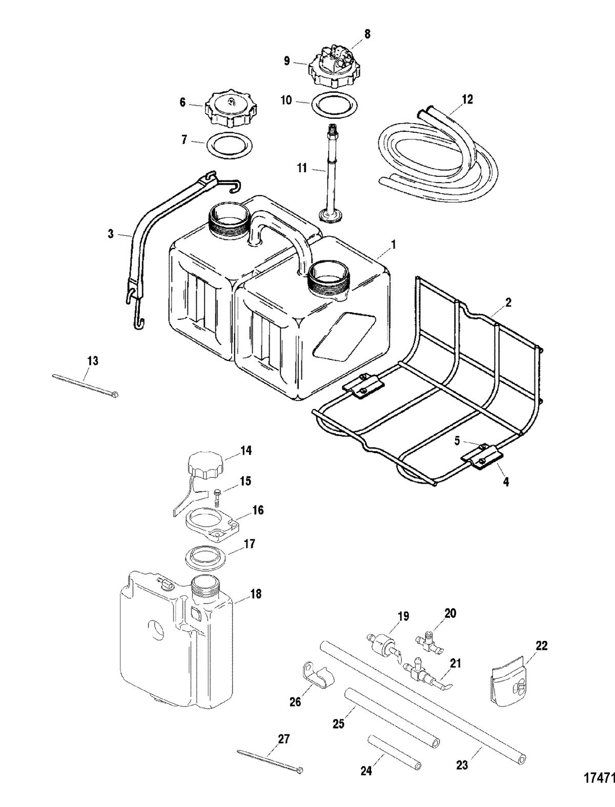 ACCESSORIES FUEL/OIL TANKS, LINES, FILTER KITS AND CORROSION Tank Kit-Remote Oil(1255-8627A9)