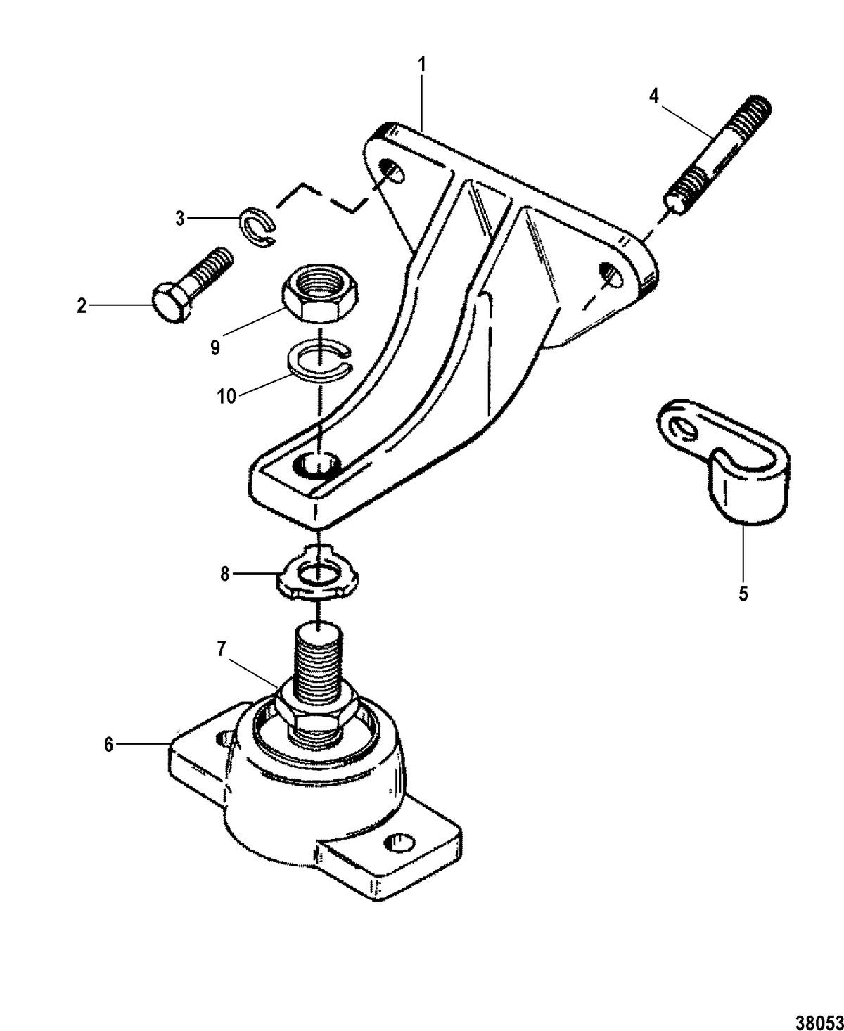 MERCRUISER 7.4 LX (EFI-TBI) BRAVO (GEN VI) ENGINE MOUNTING