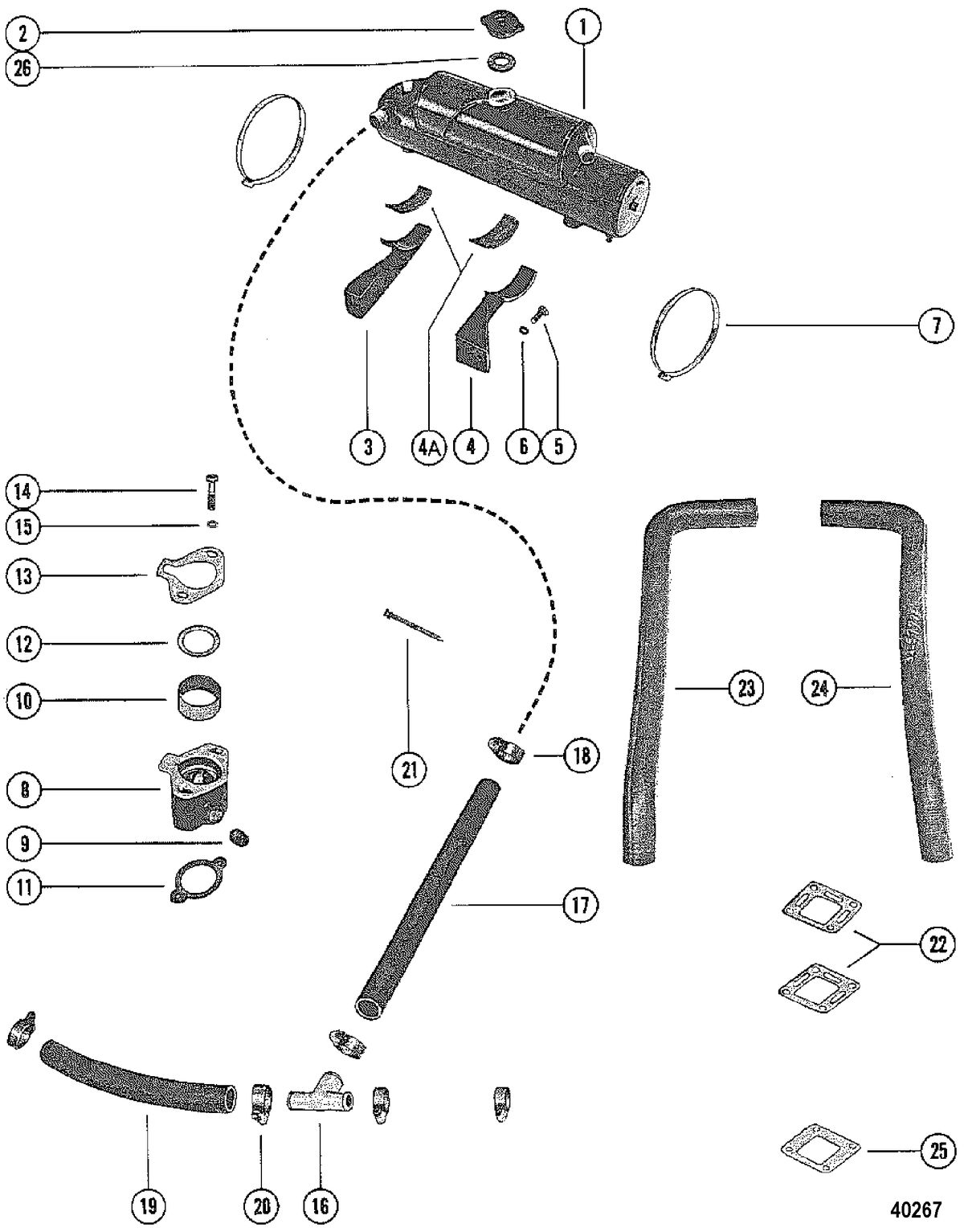 MERCRUISER 228 ENGINE (G.M.) FRESH WATER COOLING KIT