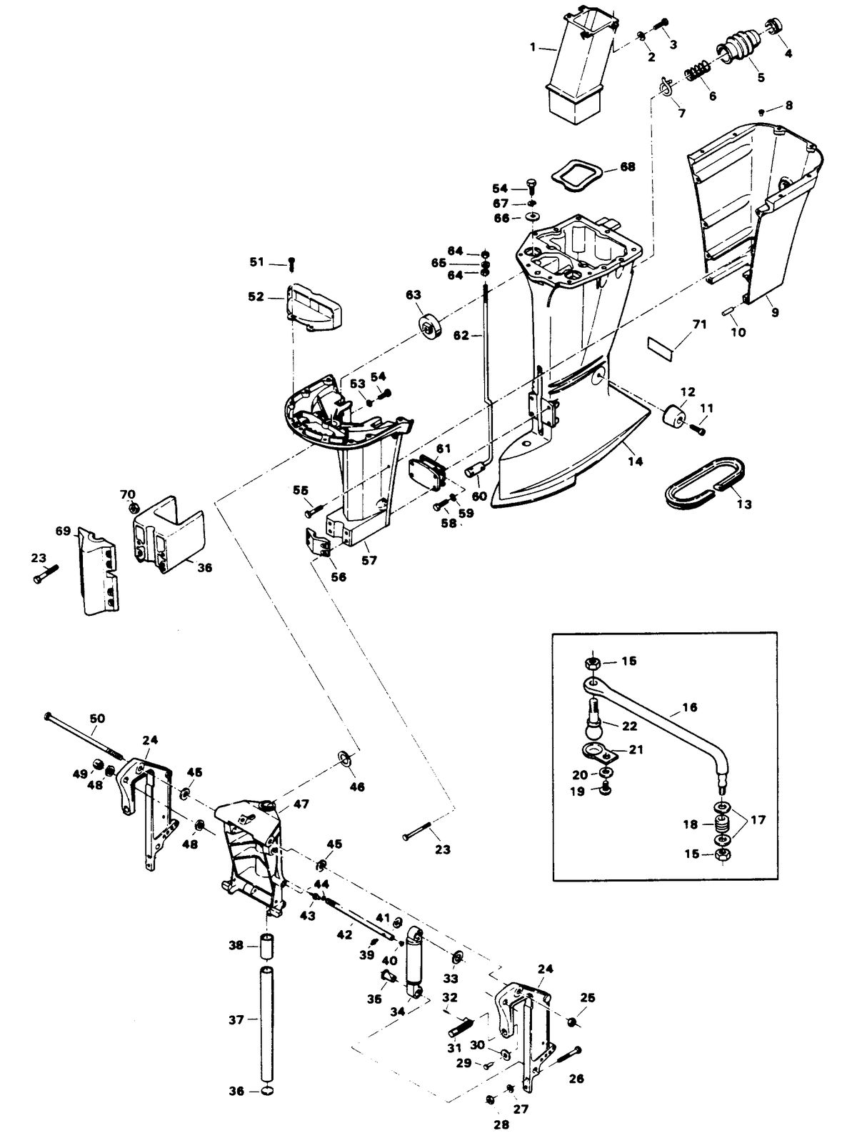 FORCE FORCE 125 H.P. MOTOR LEG