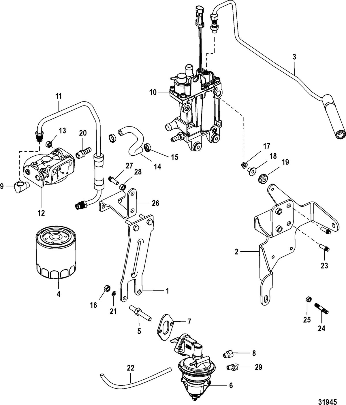 MERCRUISER 3.0L MPI EC Fuel Supply System