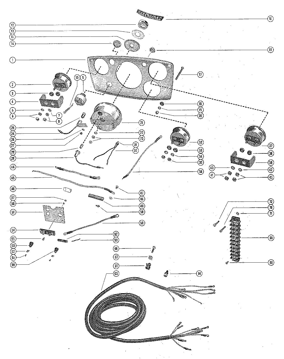MERCRUISER 110 ENGINE INSTRUMENT PANEL ASSEMBLY