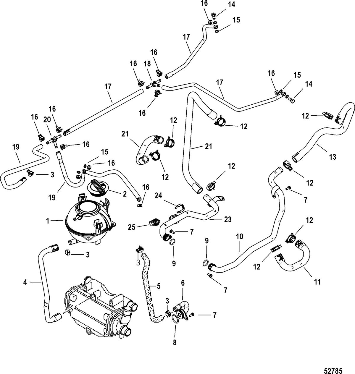 MERCRUISER 4.2L TDI COOLING HOSES