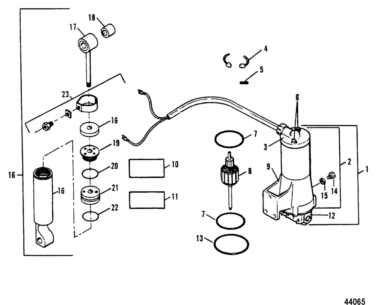 FORCE 90 HP FORCE Tilt Cylinder / Motor / Pump(Design I)