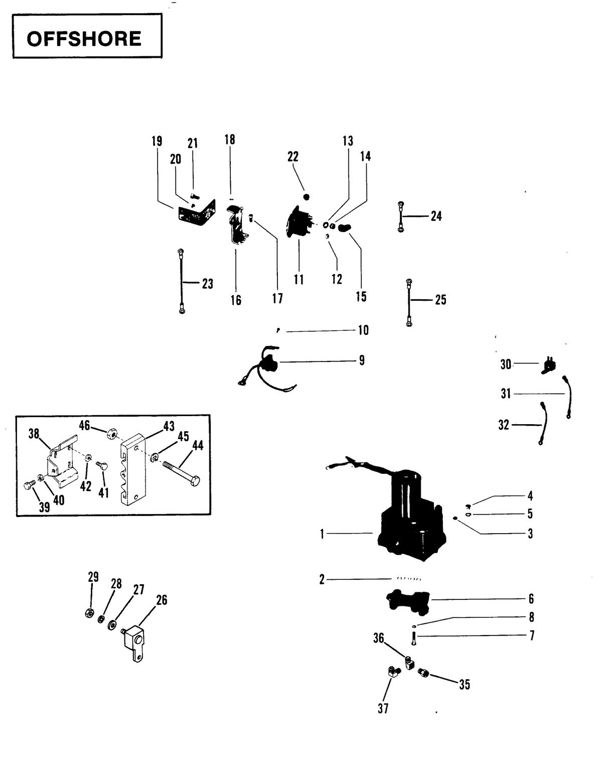 RACE OUTBOARD 2.4L (EFI) BASS/OFFSHORE HYDRAULIC PUMP AND BRACKET(M0045-M19)