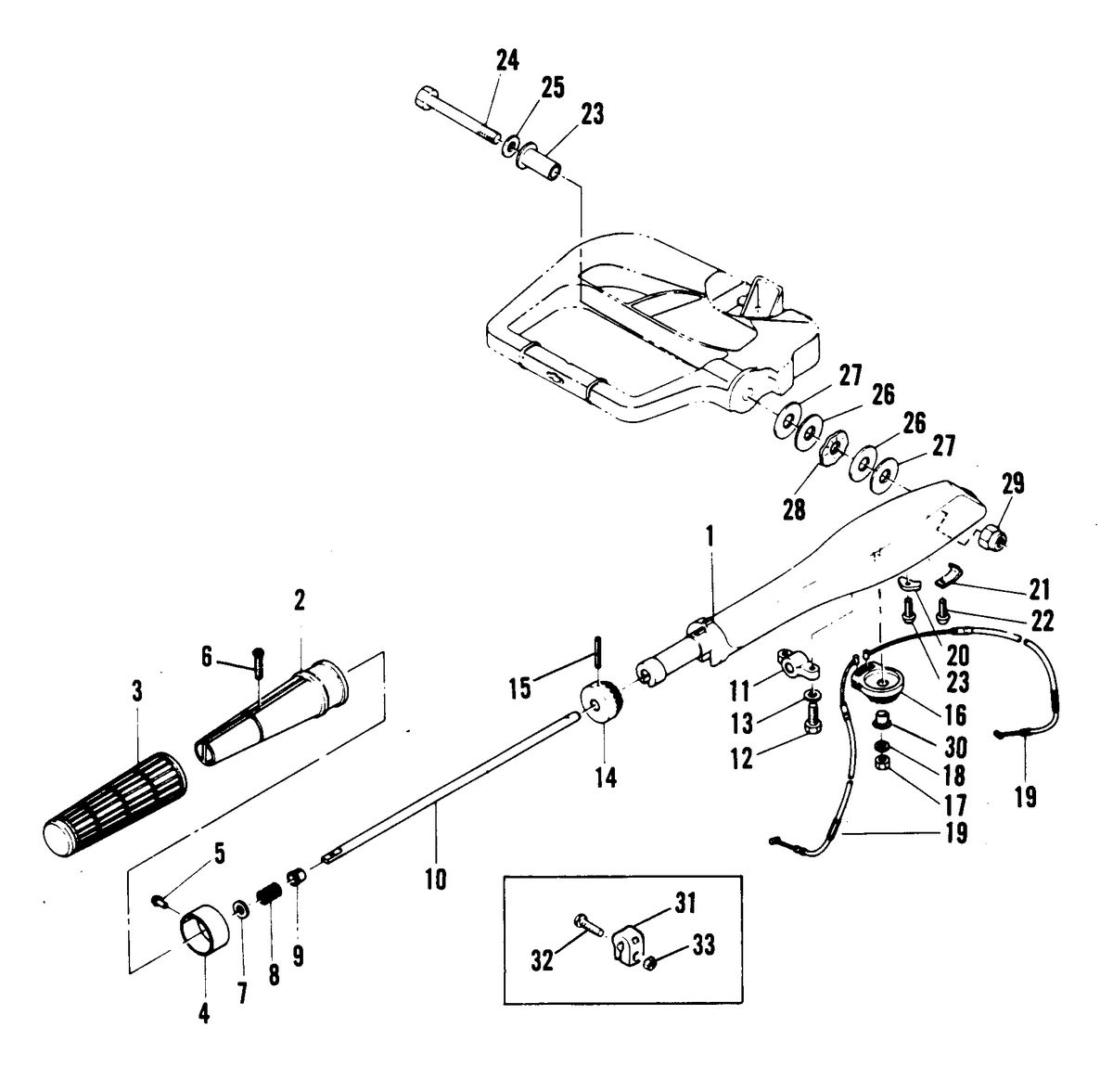 MARINER 40 H.P. STEERING HANDLE