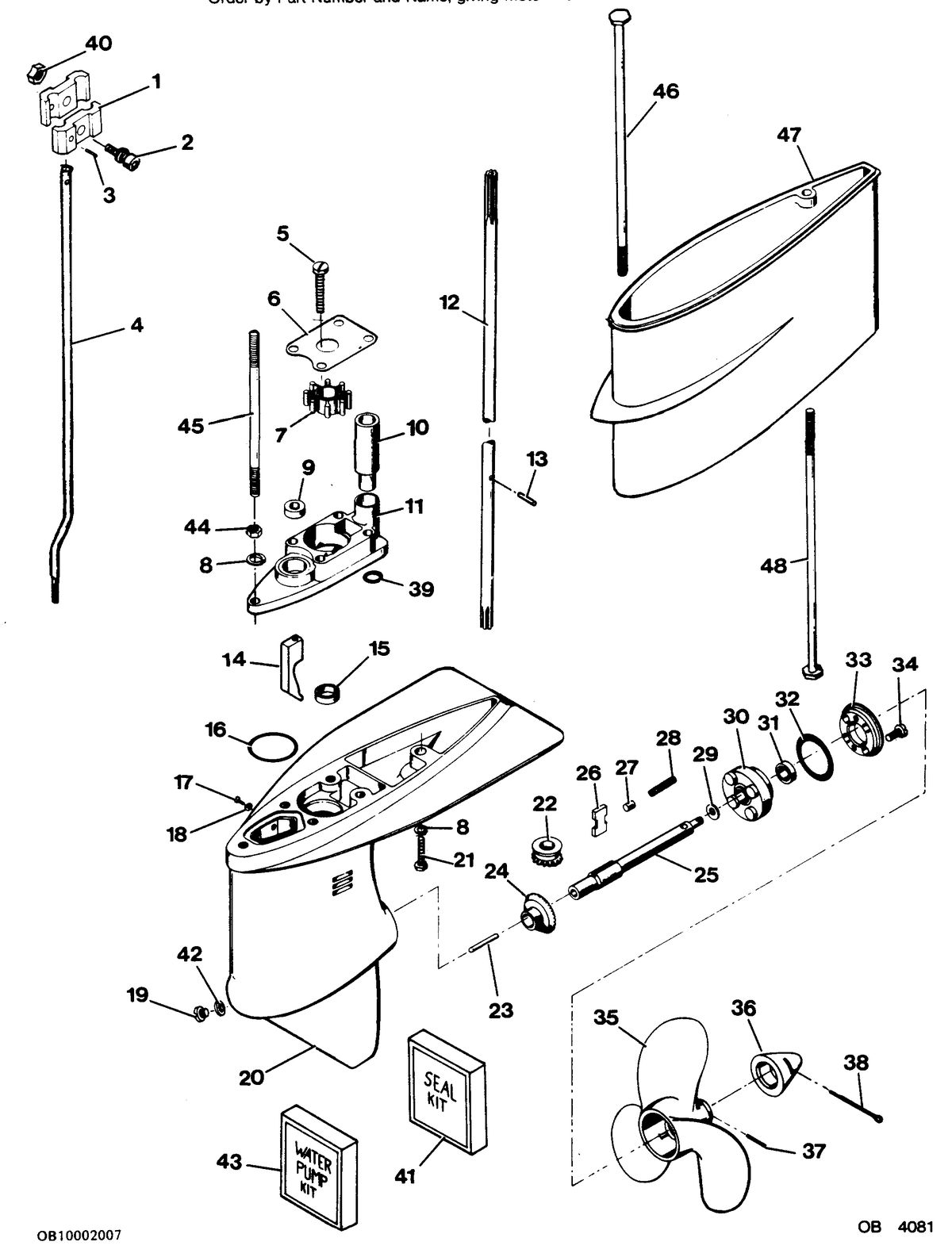 FORCE FORCE 1986 4 H.P. & 5.0. C.I. SAILOR GEAR HOUSING