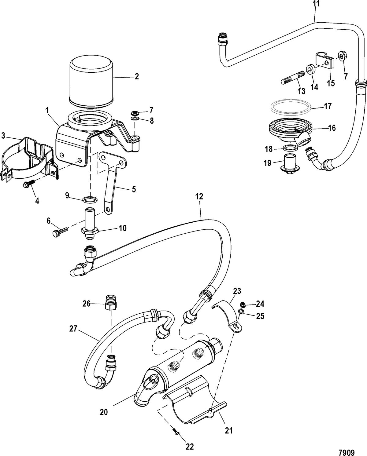 MERCRUISER 8.1L INBOARD Remote Oil System