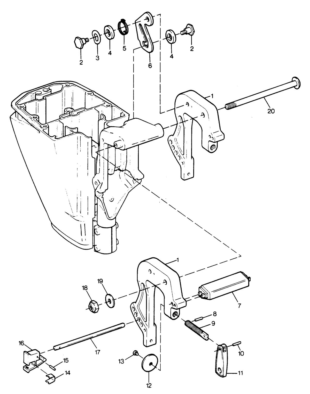 SEARS SEARS 7.5 H.P. STERN BRACKETS
