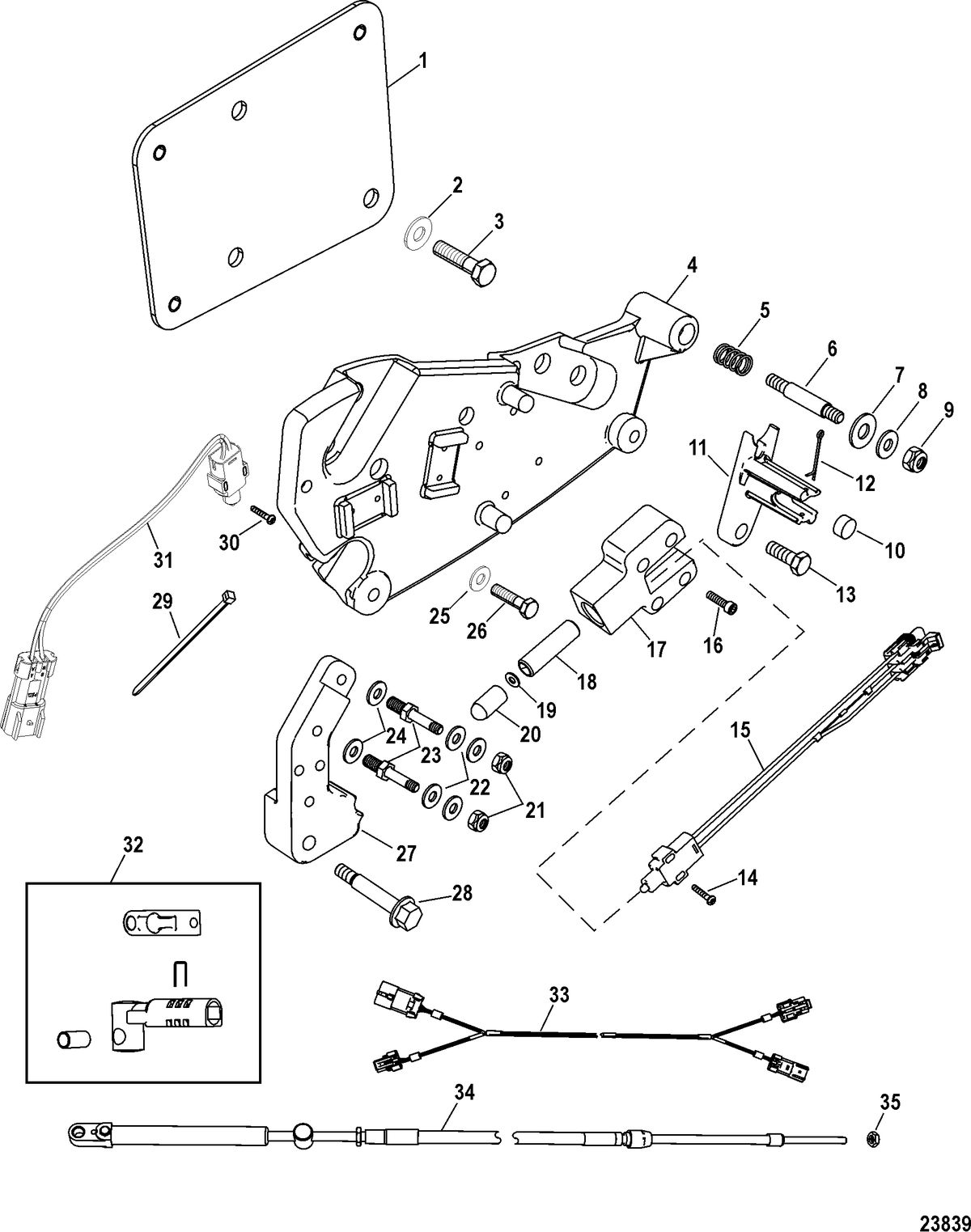 RACE STERNDRIVE 662/700 SCI Shift Plate Components(NXT1)