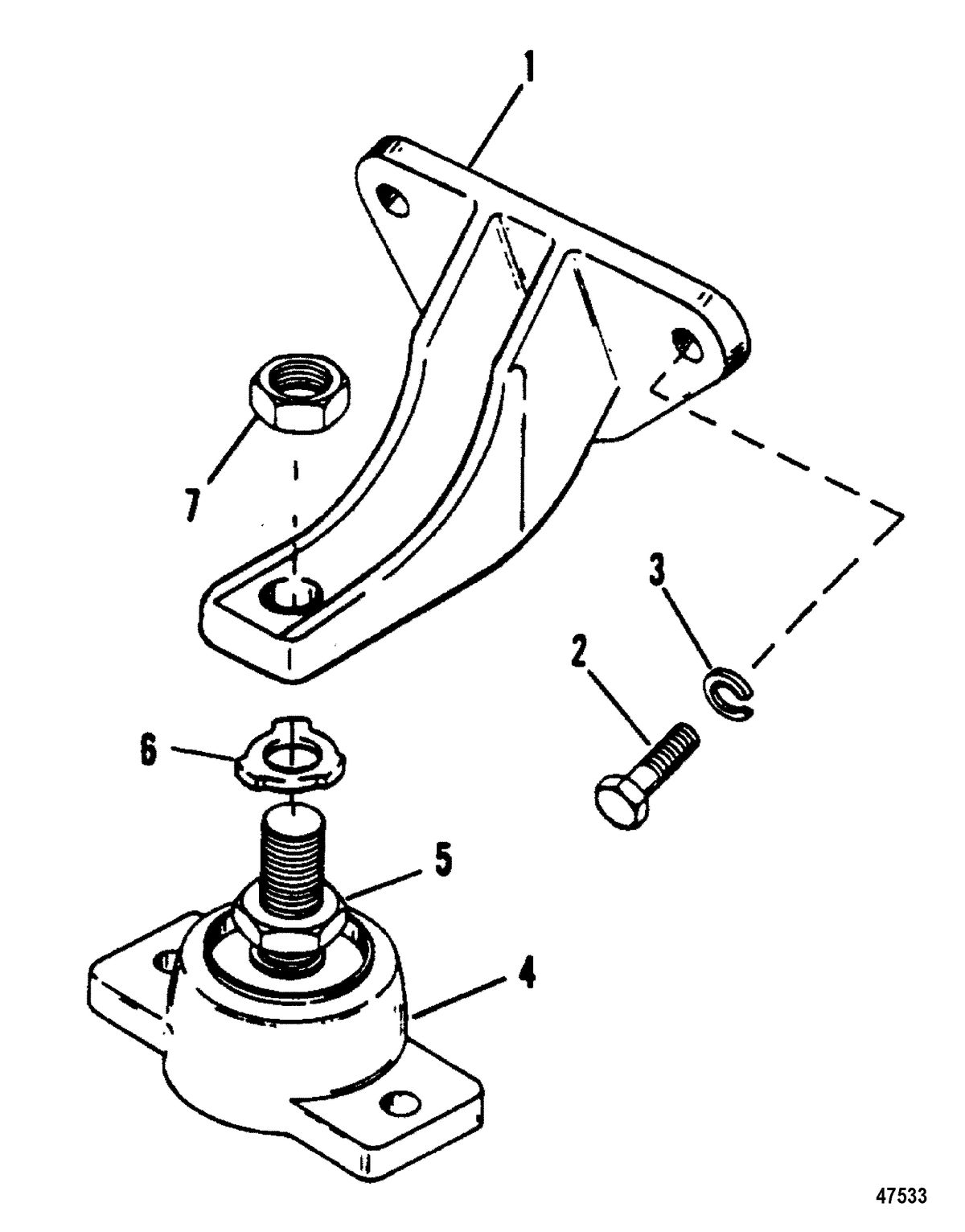 MERCRUISER 502 MAGNUM BRAVO ENGINE (GEN V) ENGINE MOUNTING