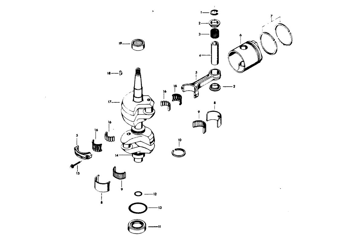 CHRYSLER PARTS BOOK CRANKSHAFT AND PISTON GROUP