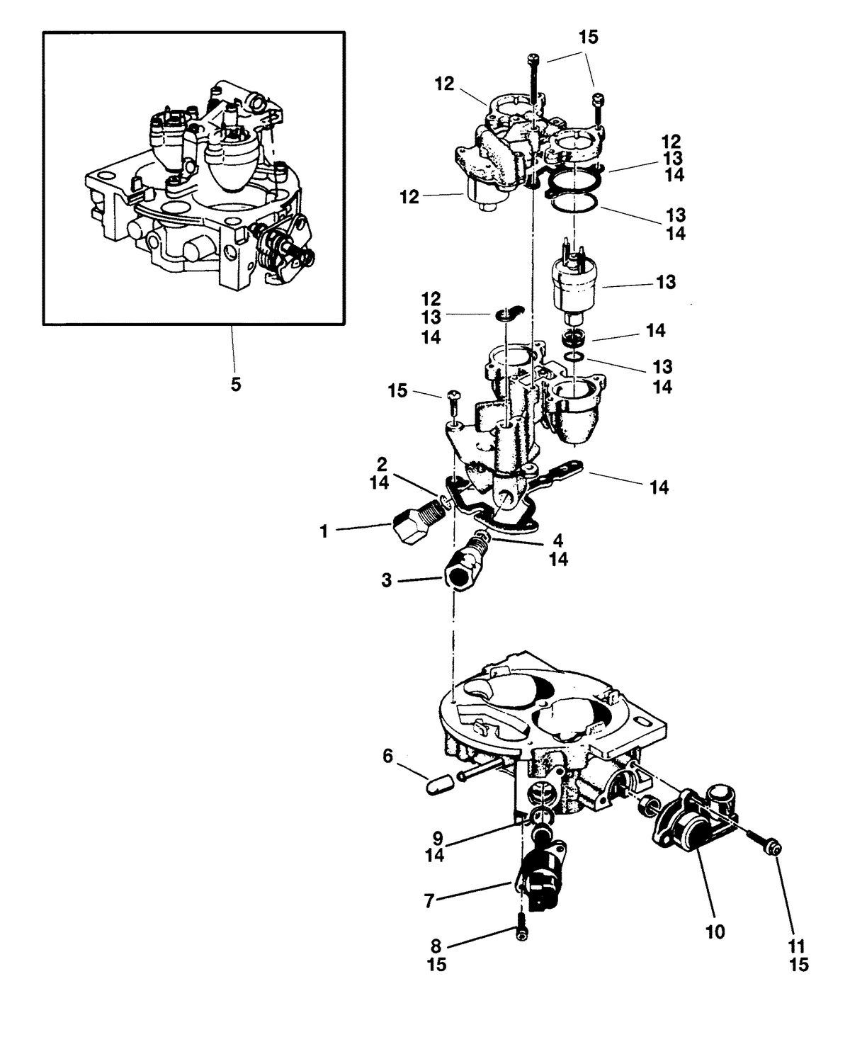 MERCRUISER 5.7L (ALPHA) (EFI-TBI)5.7L (BRAVO) (EFI-TBI) ENGINE THROTTLE BODY