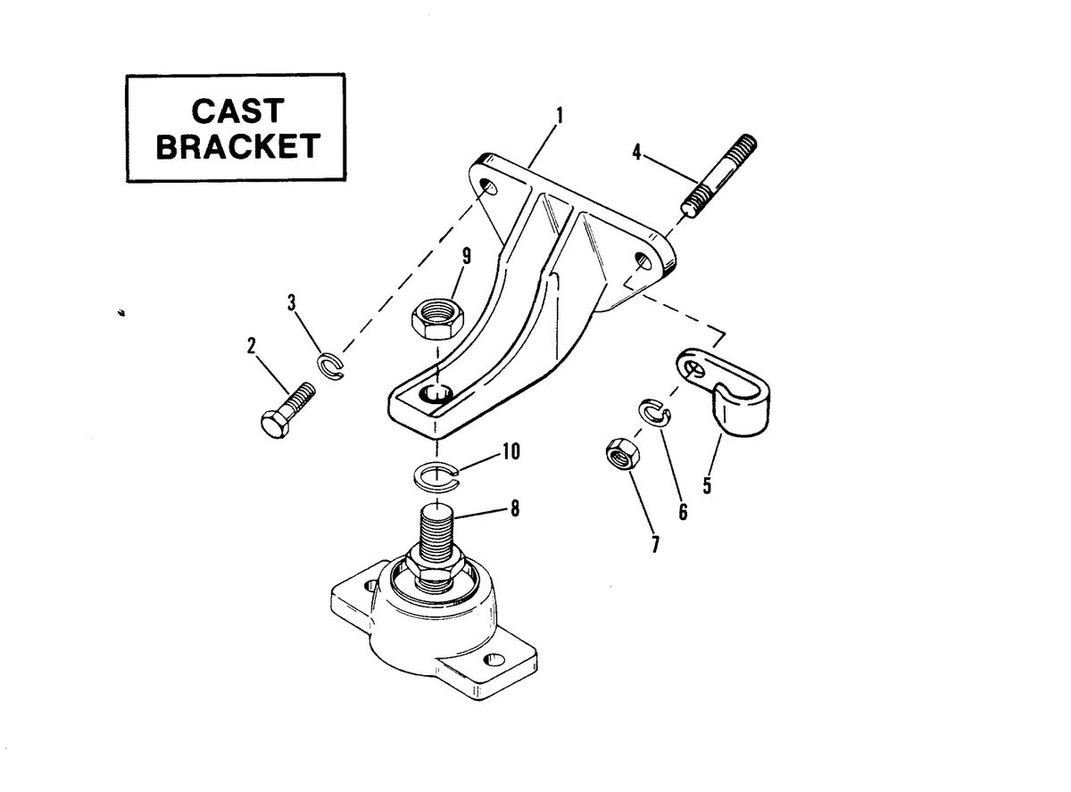 MERCRUISER 350 MAGNUM ENGINE ENGINE MOUNTING (CAST BRACKET)