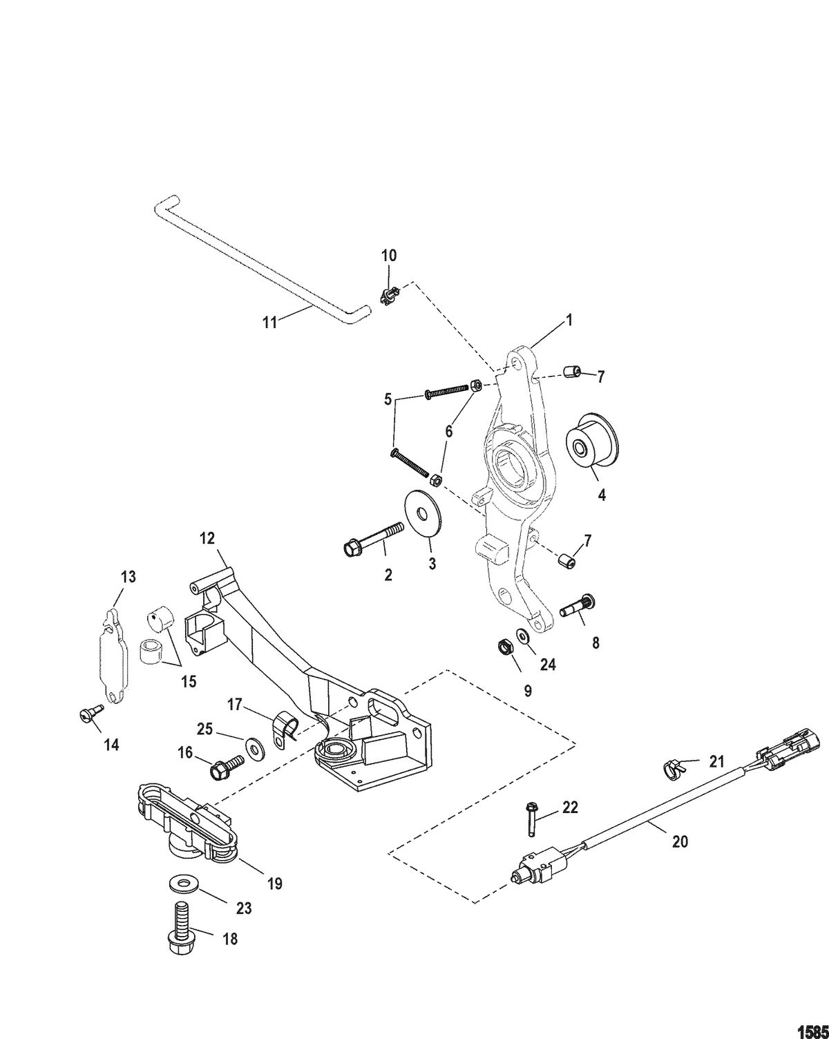 RACE OUTBOARD 250 XS(3.0L DFI) Throttle Linkage