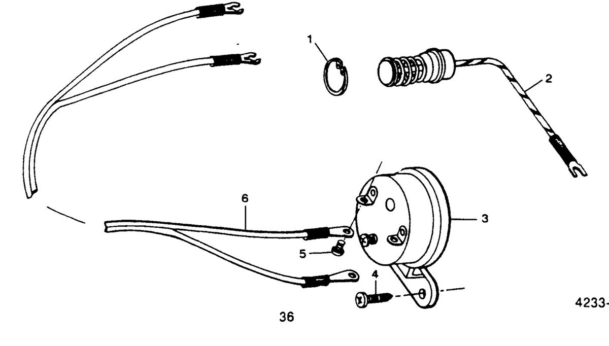 FORCE FORCE 1988 50 H.P. "C" MODELS OVERHEAT BUZZER