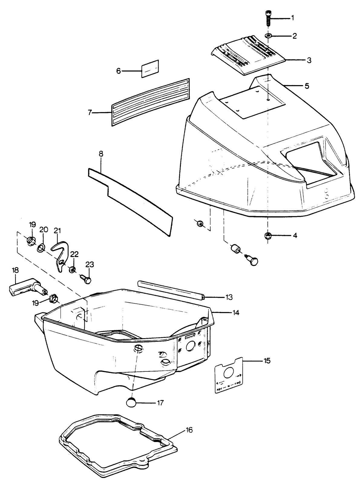 SEARS SEARS 15 H.P. ENGINE COVER AND SUPPORT PLATE