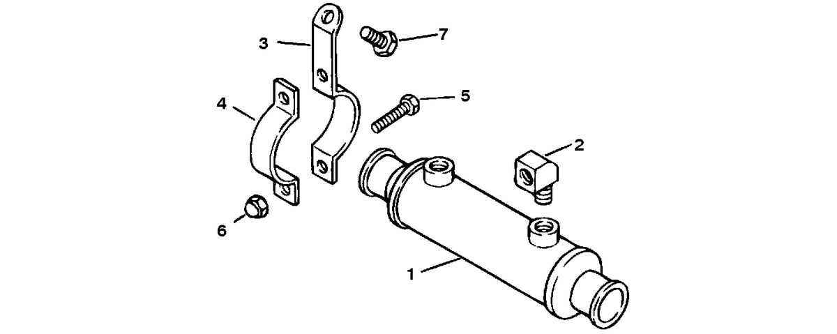 MERCRUISER 525 H.P. ENGINE OIL COOLER (TRANSMISSION)