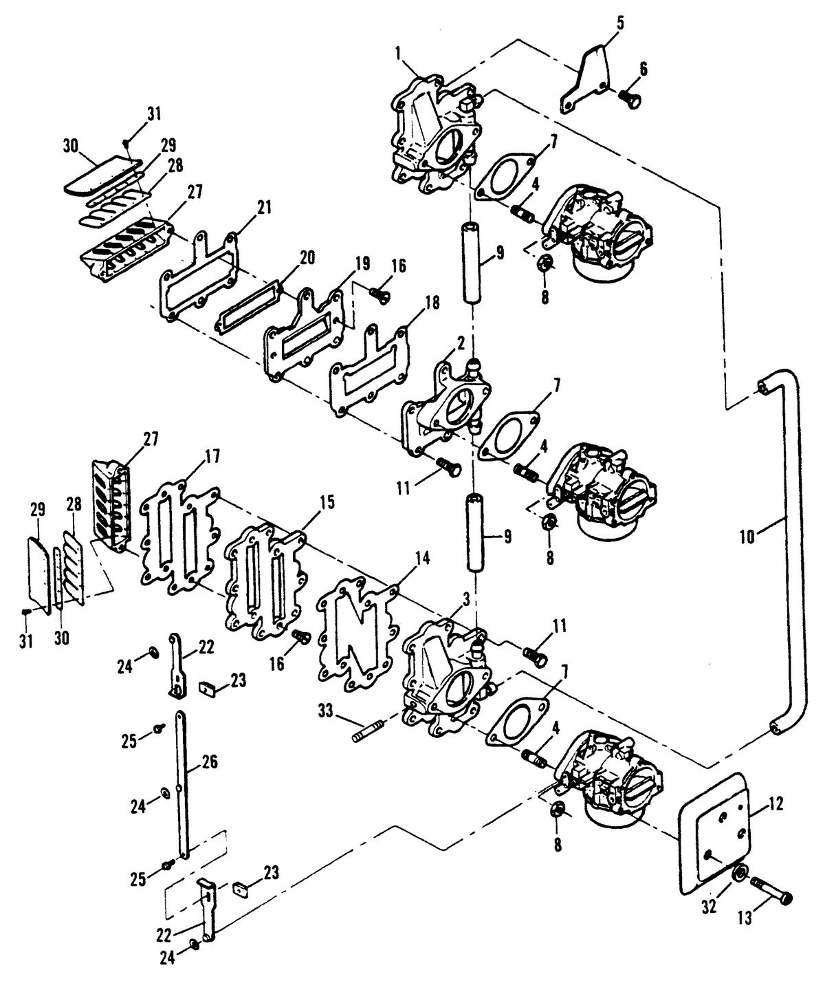 FORCE 150 H.P. FUEL INTAKE SYSTEM