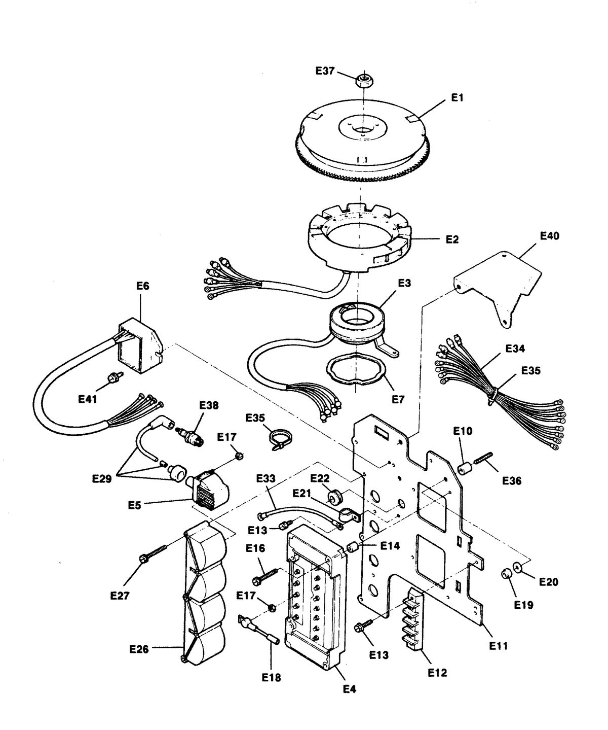 FORCE FORCE 1991 120 H.P "B" MODEL L-DRIVE IGNITION COMPONENTS