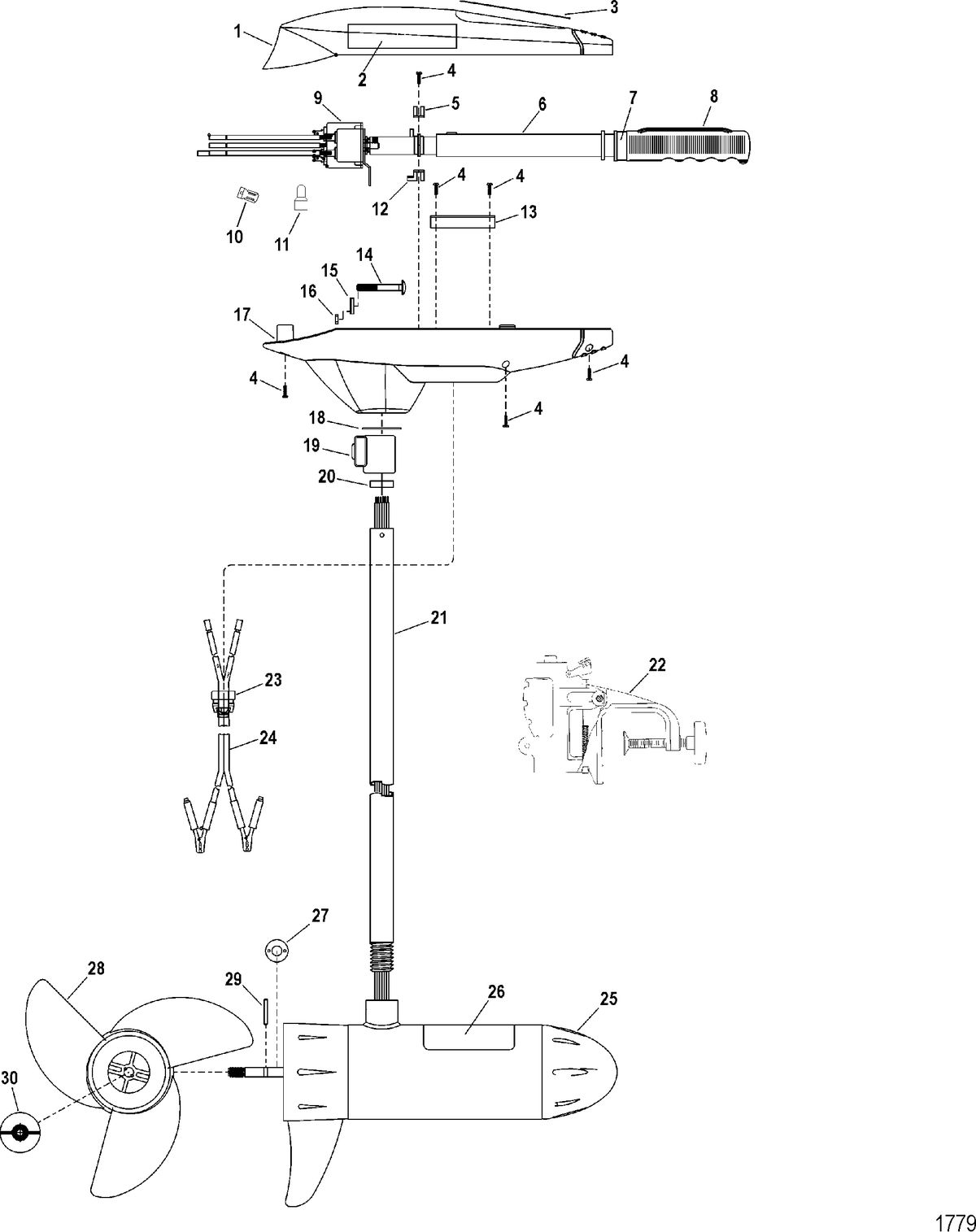 TROLLING MOTOR MOTORGUIDE TT THRUSTER SERIES Complete Trolling Motor(Model TT4500) (12 Volt)