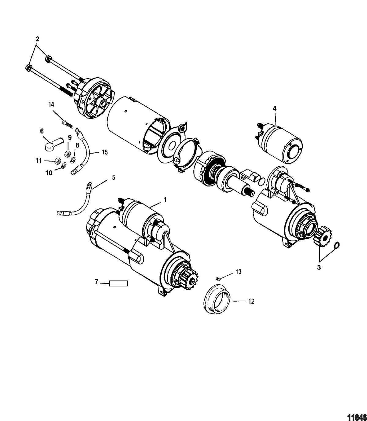 RACE OUTBOARD PARTS MANUAL 300X (3.0L EFI) PRO MAX Starter Motor