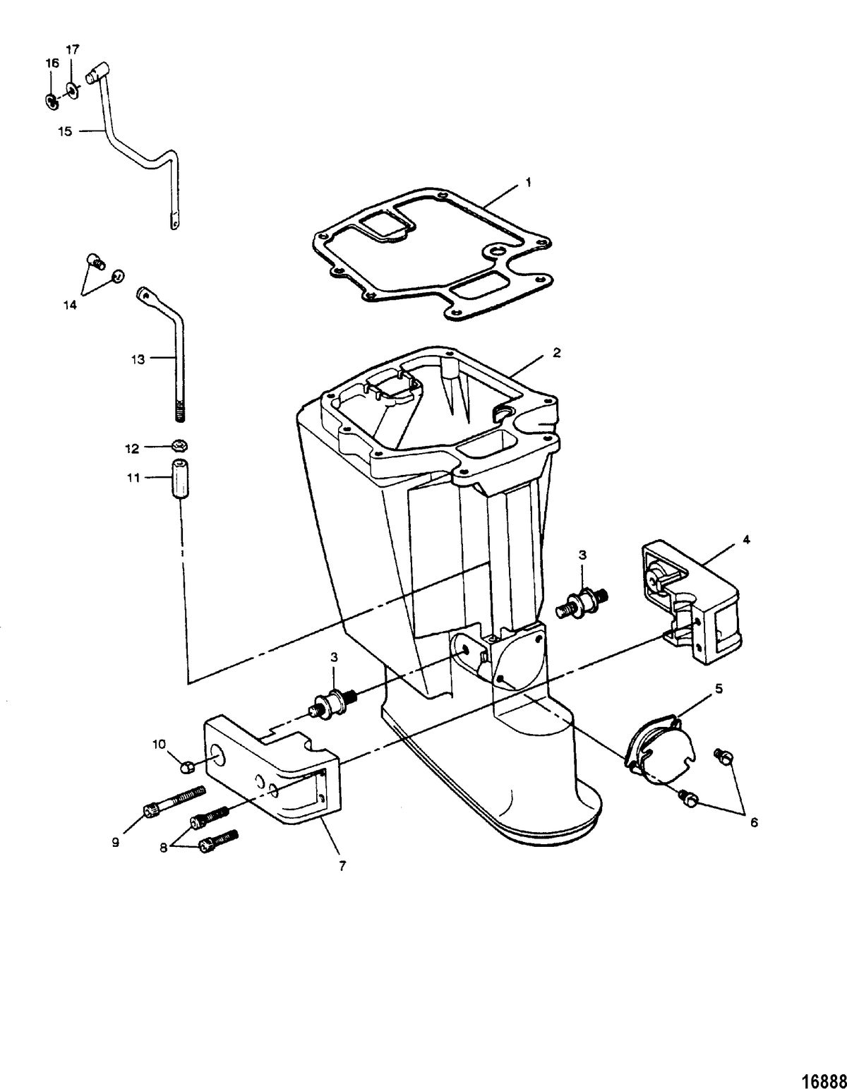 FORCE FORCE 1989 A MODEL 35 HP Motor Leg