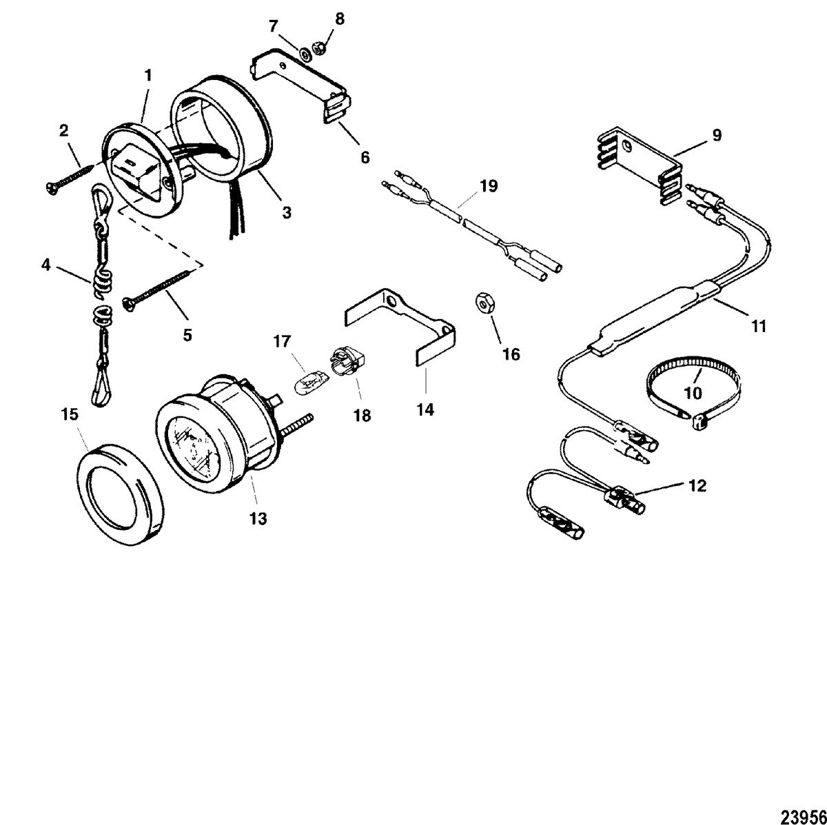 MERCURY/MARINER 225/225 SEAPRO/MARATHON (3.0L) CARB INSTRUMENTATION
