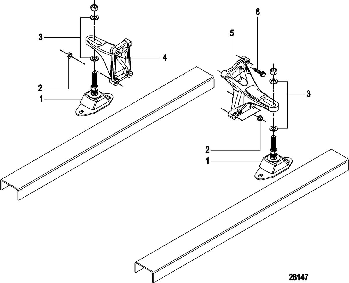 MERCRUISER 2.0L I4 150-170HP DIESEL Engine Mounting Bracket