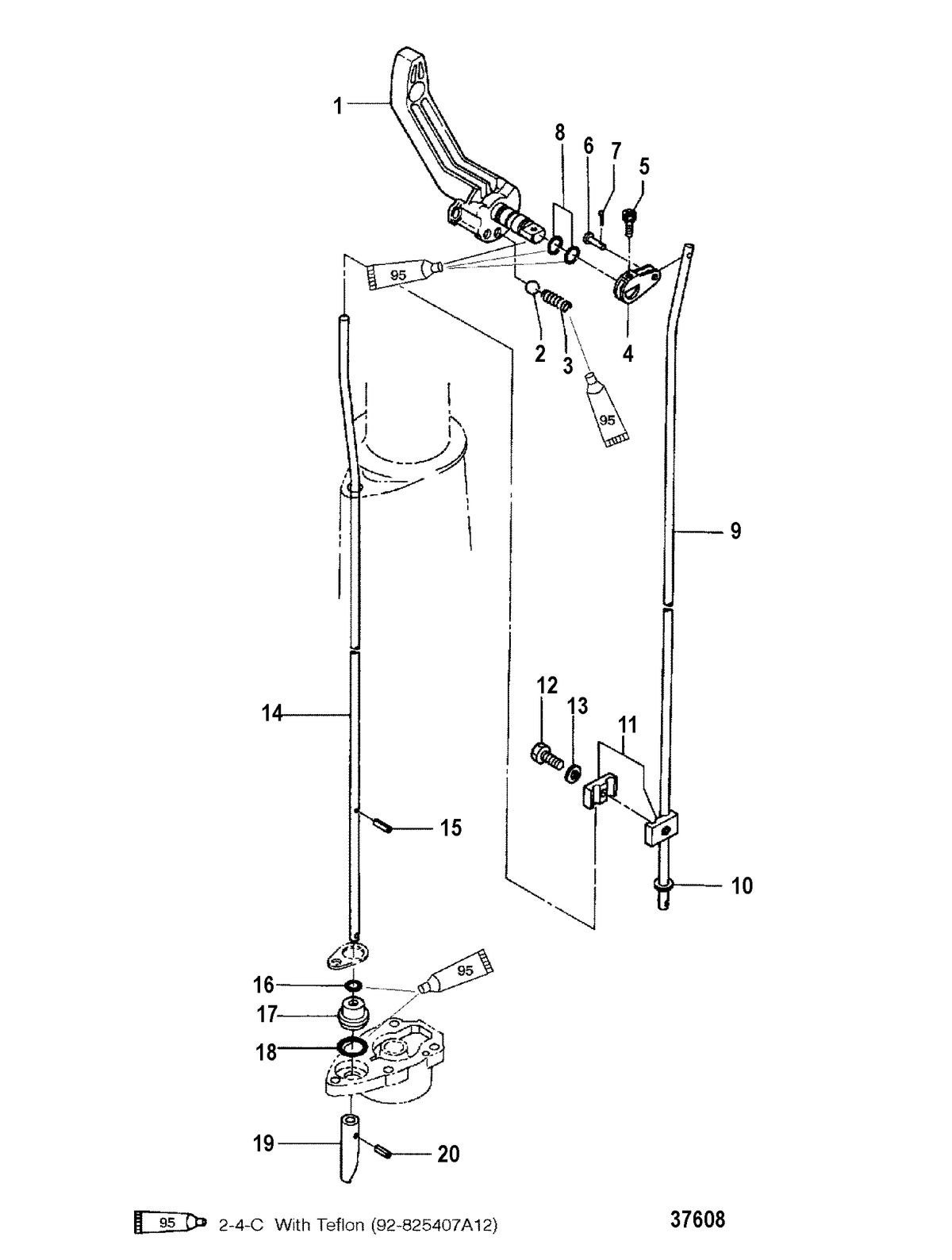 MERCURY/MARINER 4/5 HP SHIFT COMPONENTS