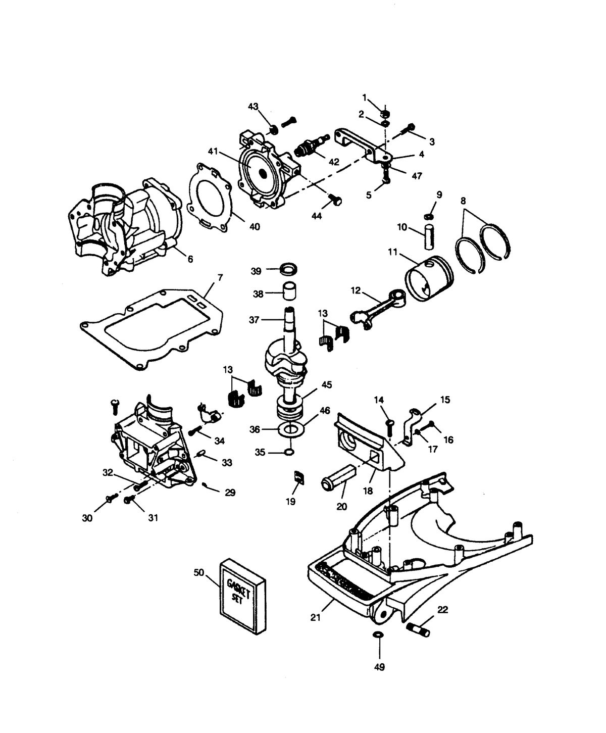SEARS SEARS 5 H.P. POWER HEAD & SUPPORT PLATE