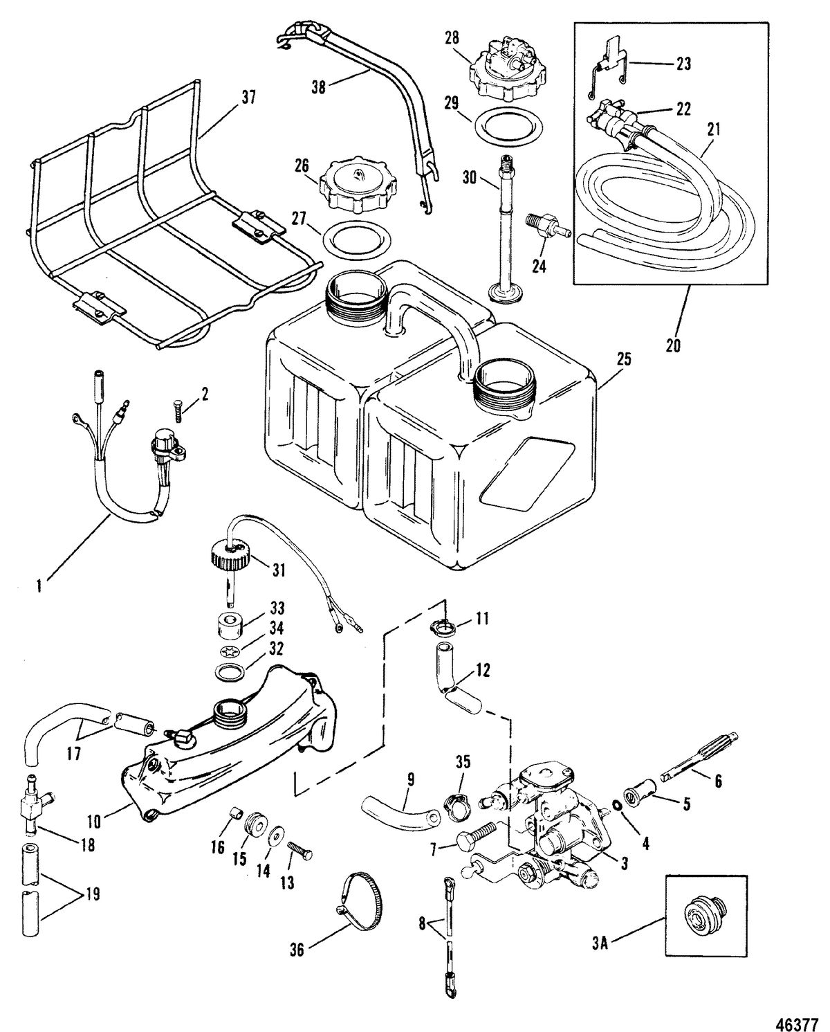 MERCURY 200 XRI (EFI) (V-6) OIL INJECTION COMPONENTS