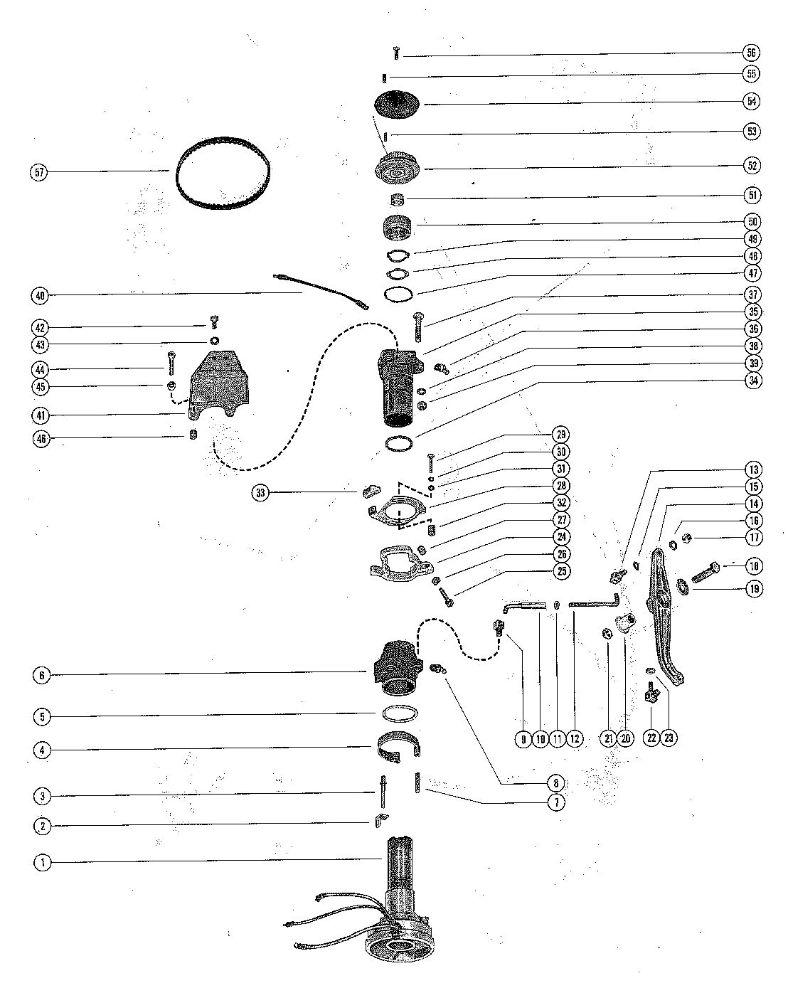 MERCURY MERC 1400EL-SS DISTRIBUTOR ADAPTOR AND VERTICAL LINKAGE