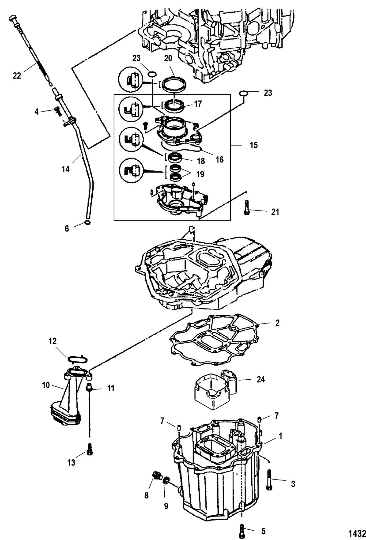 MERCURY/MARINER 225 EFI 4-STROKE Oil Pan