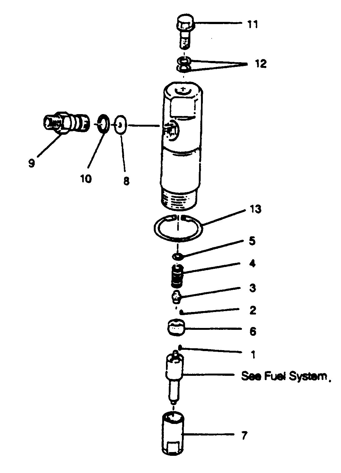 MERCRUISER HINO DIESEL 150 H.P. HOLDER - INJECTOR NOZZLE