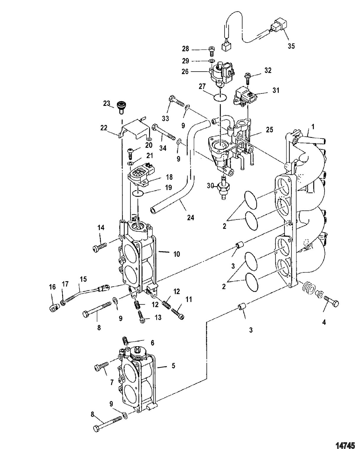 MERCURY/MARINER 115 EFI (4-STROKE) Intake