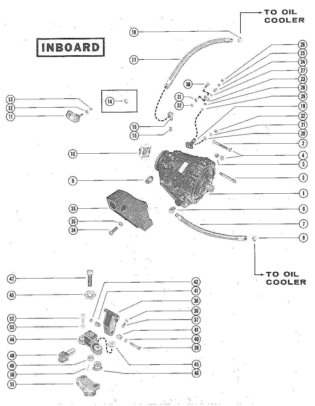 MERCRUISER 250 ENGINE (STERNDRIVE AND INBOARD) TRANSMISSION ASSEMBLY (INBOARD)