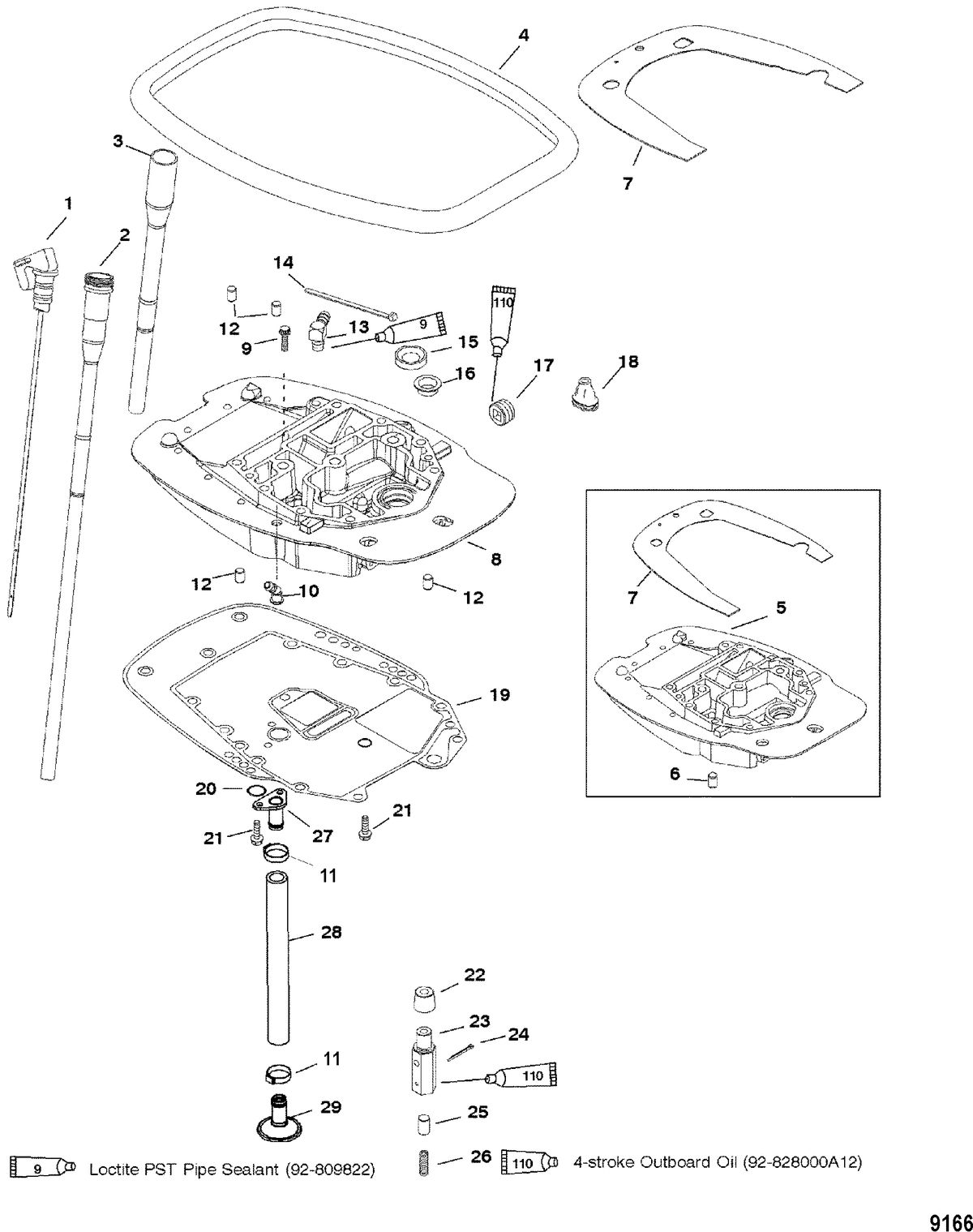 MERCURY/MARINER 30/40 CARB 4-STROKE (3 CYLINDER) Adaptor Plate