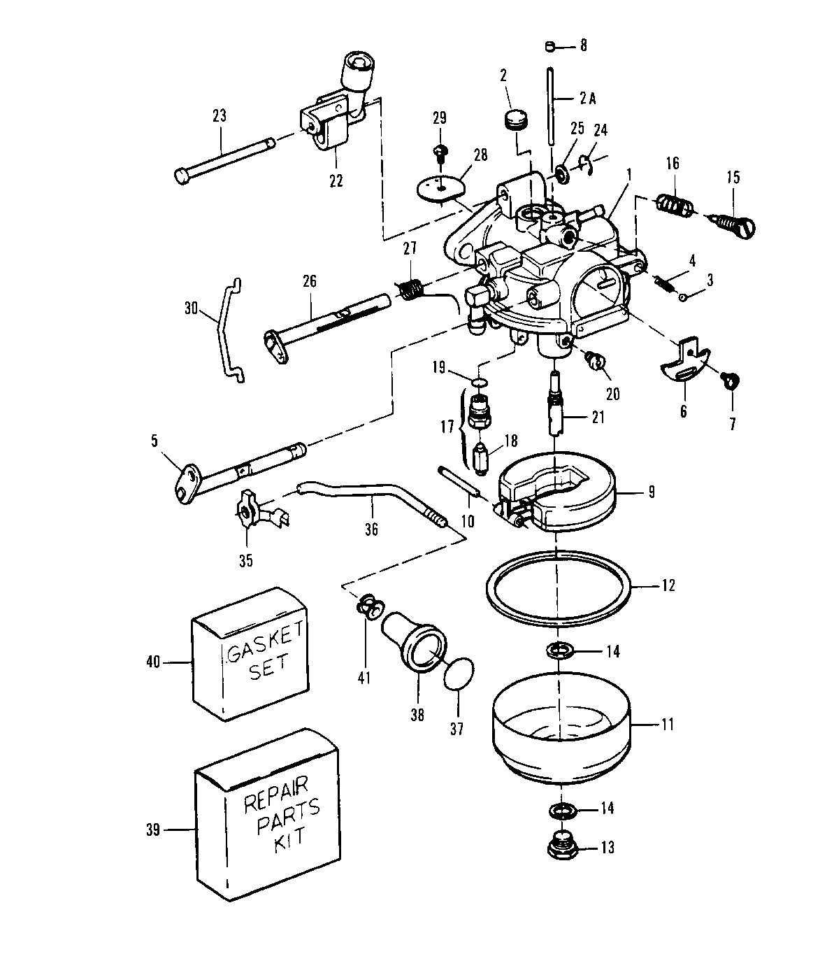 SEARS 9.9 H.P. OUTBOARD MOTOR CARBURETOR