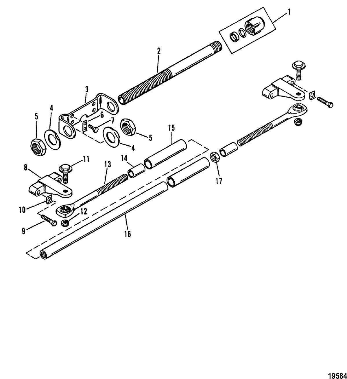 MERCURY/MARINER 135 / 150 / 175 200(2.5L) XR4/MAGNUM II Dual Engine Extension Kit