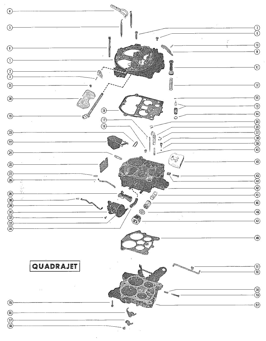 MERCRUISER 200 ENGINE CARBURETOR ASSEMBLY, COMPLETE