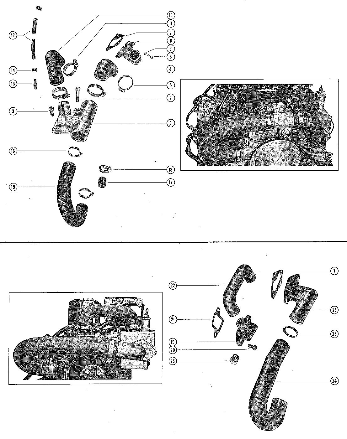 MERCRUISER 140 ENGINE (6 CYLINDER) FRONT WATER DISTRIBUTION ASSEMBLY