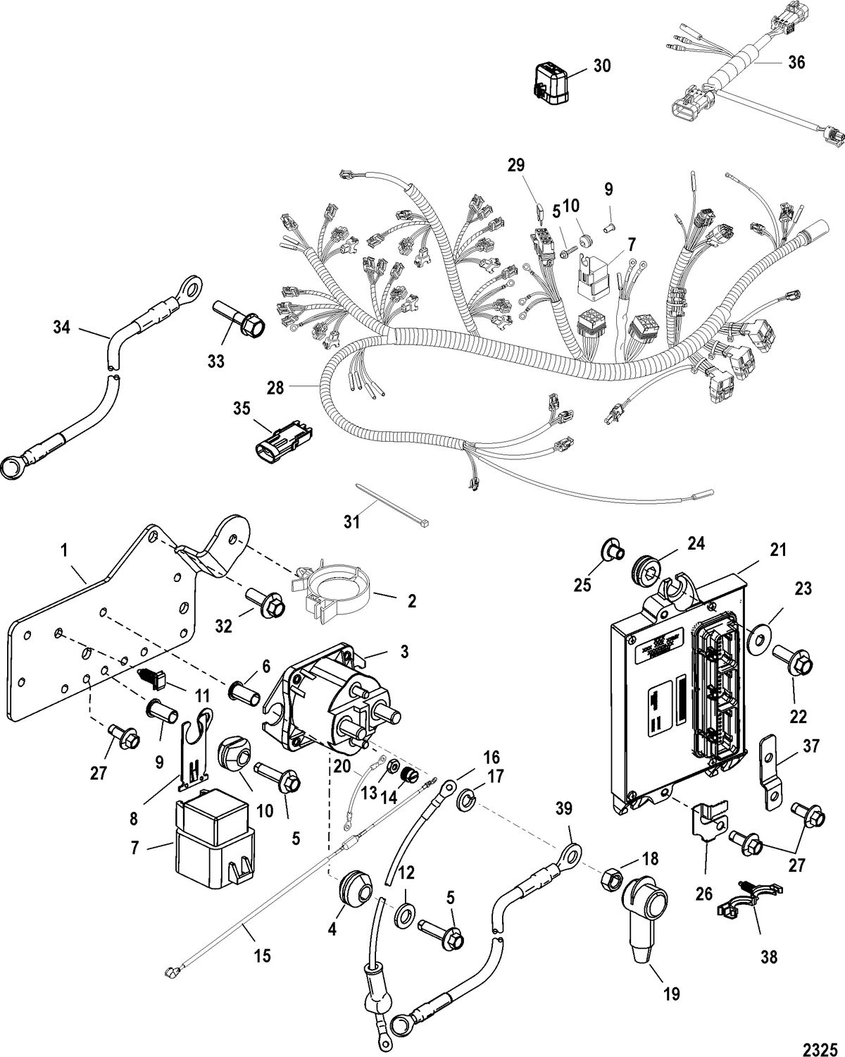 RACE OUTBOARD 250XS DFI (3.0L) Solenoid Plate