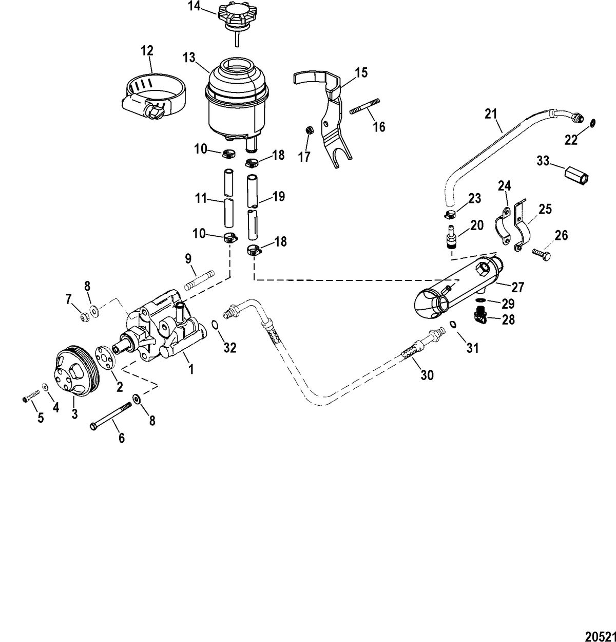 RACE STERNDRIVE 525 EFI Power-Assisted Steering Components