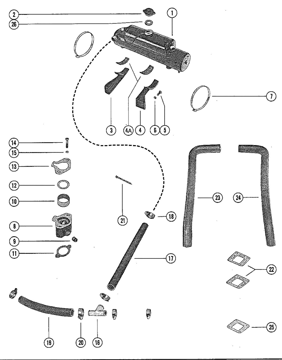 MERCRUISER 898 (STERN DRIVE) 198 (INBOARD) ENGINE FRESH WATER COOLING KIT