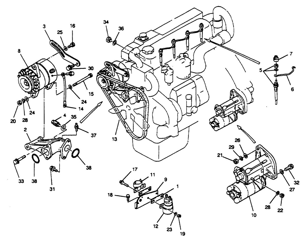 MERCRUISER HINO DIESEL 210 H.P. ELECTRICAL PARTS