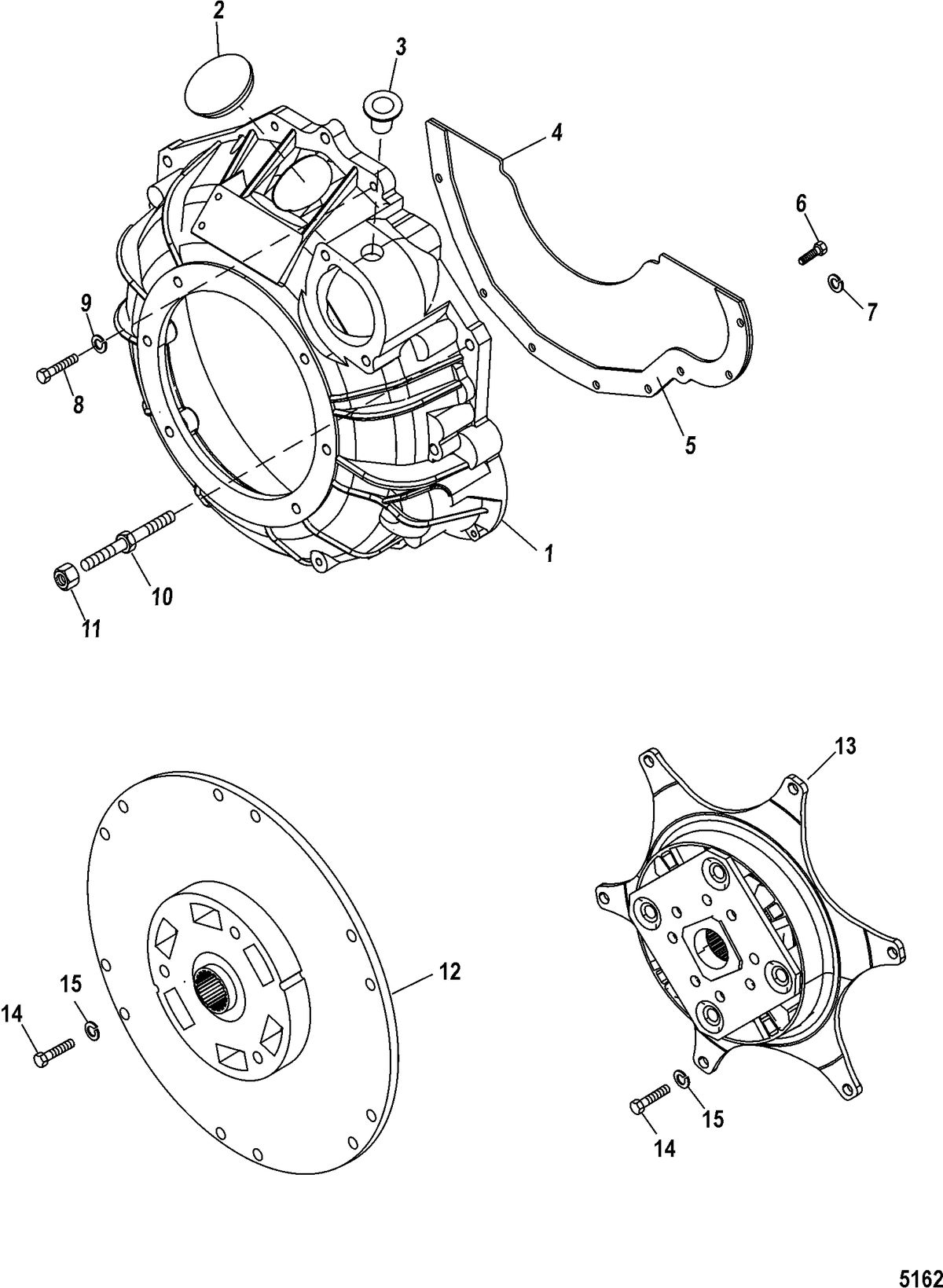 MERCRUISER 8.1L PLUS SERIES Flywheel Housing