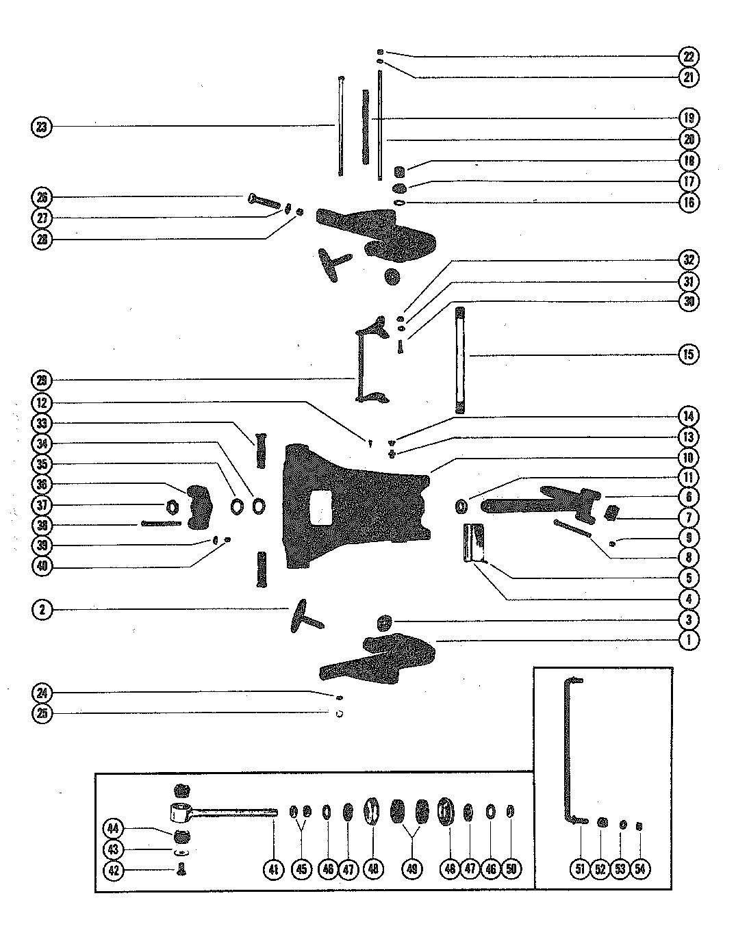MERCURY MERC 1000BP CLAMP AND SWIVEL BRACKET ASSEMBLY