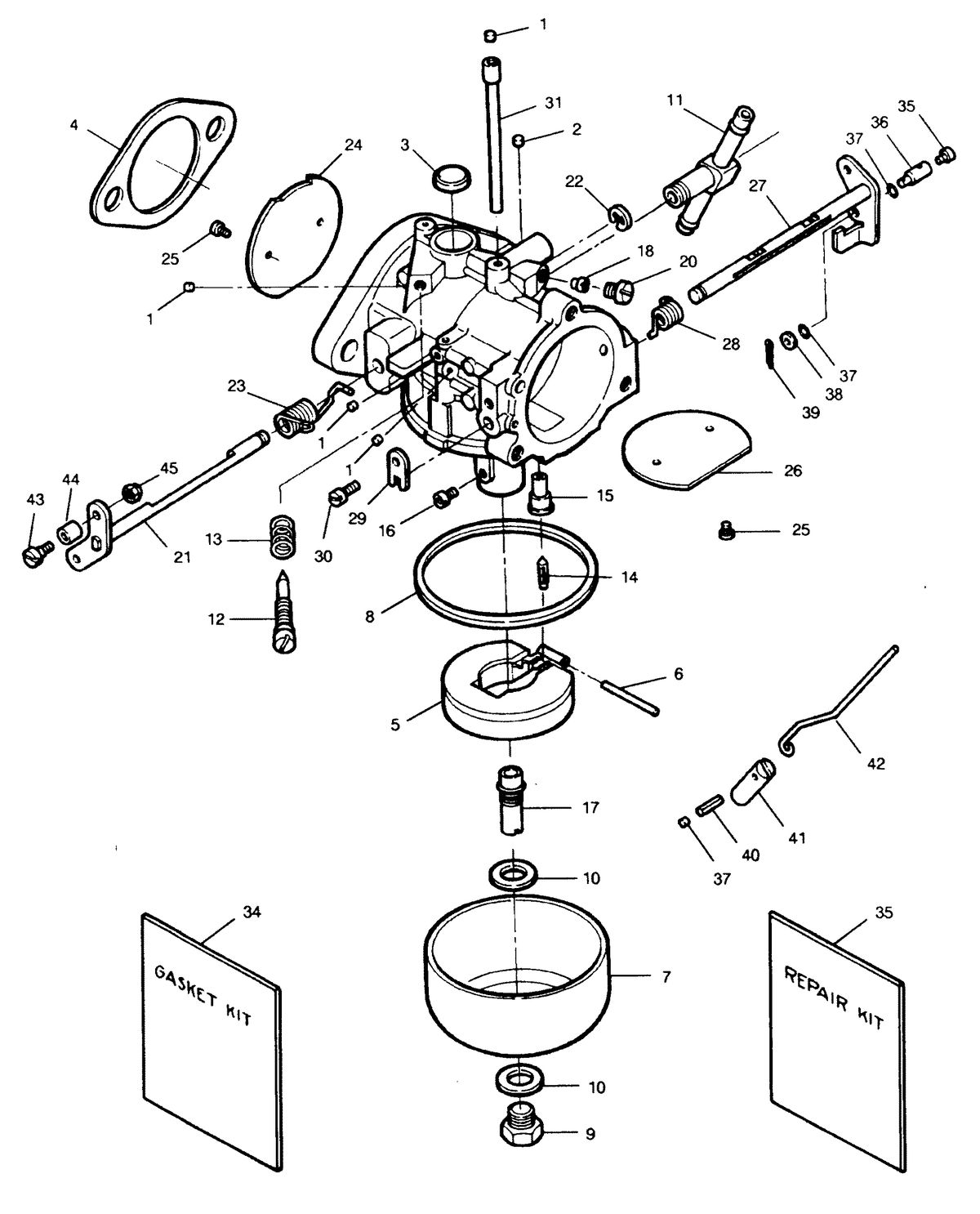 FORCE FORCE 1991 50 H.P. "B" MODELS CARBURETOR